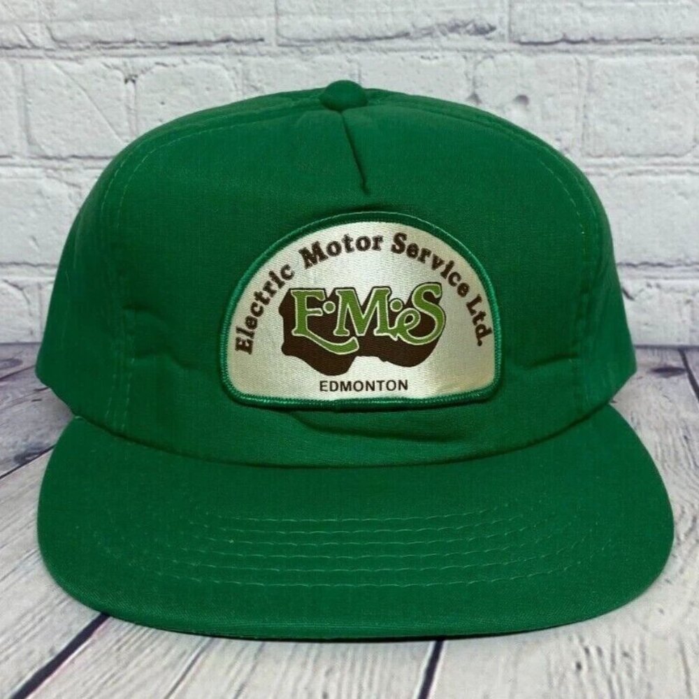 Vintage Electric Motor Service Ltd. E.M.S. Edmonton Trucker Hat Foam Cap Patch